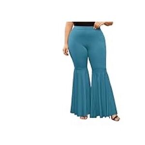 Floerns Teal Flare Leg Pants